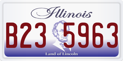 IL license plate B235963