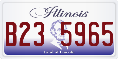 IL license plate B235965