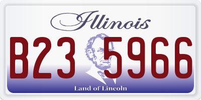 IL license plate B235966