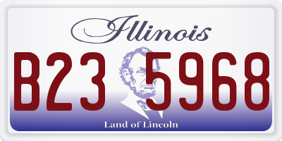 IL license plate B235968