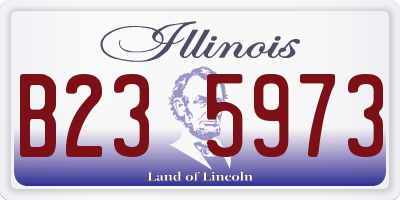 IL license plate B235973