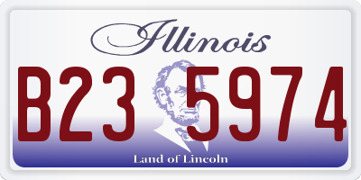 IL license plate B235974