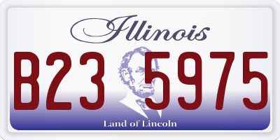 IL license plate B235975