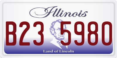 IL license plate B235980