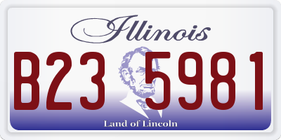 IL license plate B235981