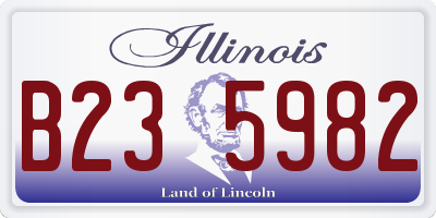 IL license plate B235982