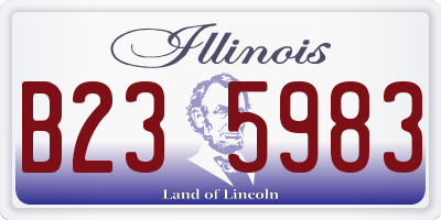 IL license plate B235983