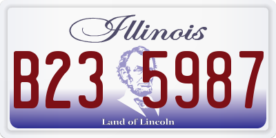IL license plate B235987