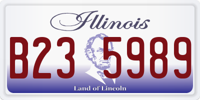 IL license plate B235989