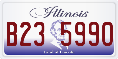 IL license plate B235990