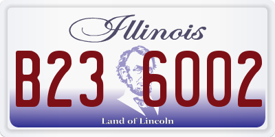 IL license plate B236002