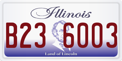 IL license plate B236003