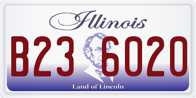 IL license plate B236020