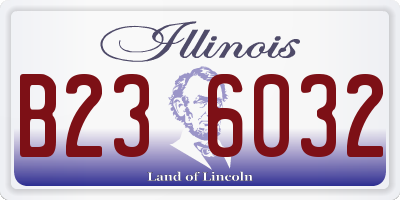 IL license plate B236032