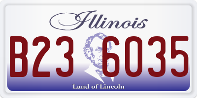 IL license plate B236035
