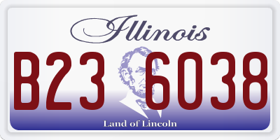 IL license plate B236038