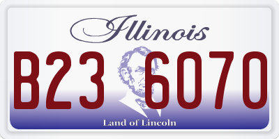 IL license plate B236070