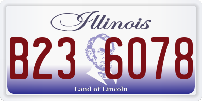 IL license plate B236078