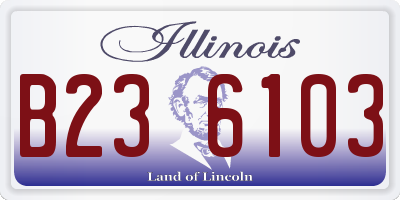 IL license plate B236103