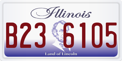 IL license plate B236105