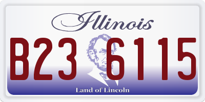 IL license plate B236115
