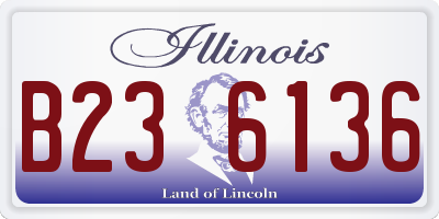 IL license plate B236136