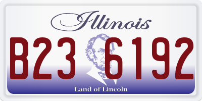 IL license plate B236192