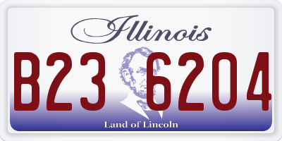 IL license plate B236204