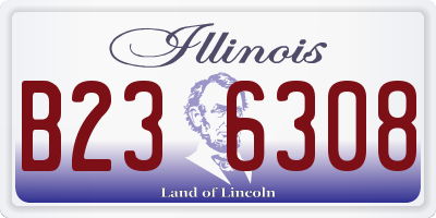IL license plate B236308