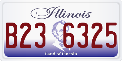 IL license plate B236325