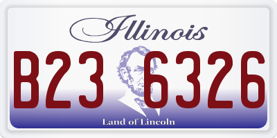 IL license plate B236326