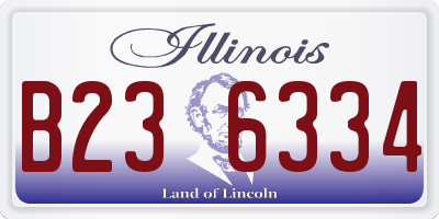 IL license plate B236334