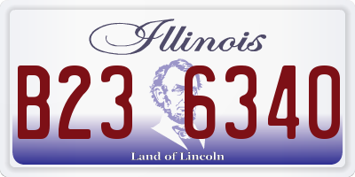 IL license plate B236340