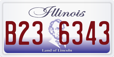 IL license plate B236343