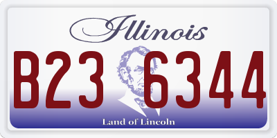 IL license plate B236344