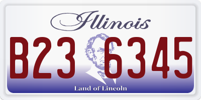 IL license plate B236345