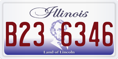 IL license plate B236346
