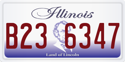 IL license plate B236347
