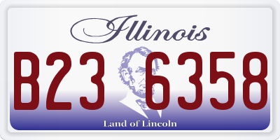 IL license plate B236358