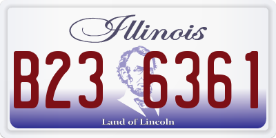 IL license plate B236361