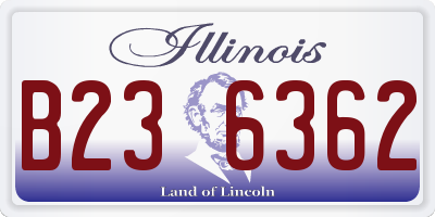 IL license plate B236362