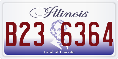 IL license plate B236364