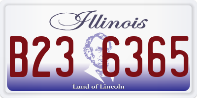 IL license plate B236365