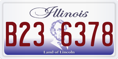 IL license plate B236378
