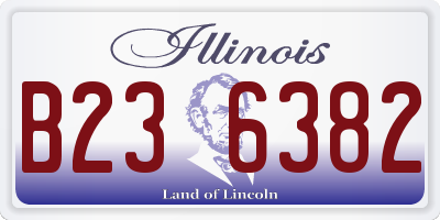 IL license plate B236382