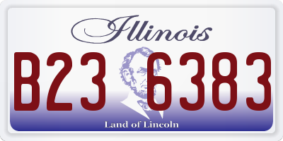 IL license plate B236383