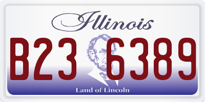 IL license plate B236389