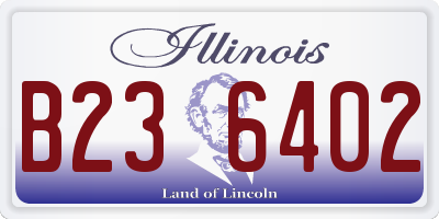 IL license plate B236402