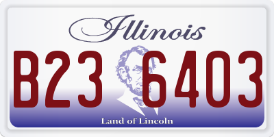 IL license plate B236403