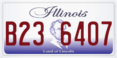 IL license plate B236407